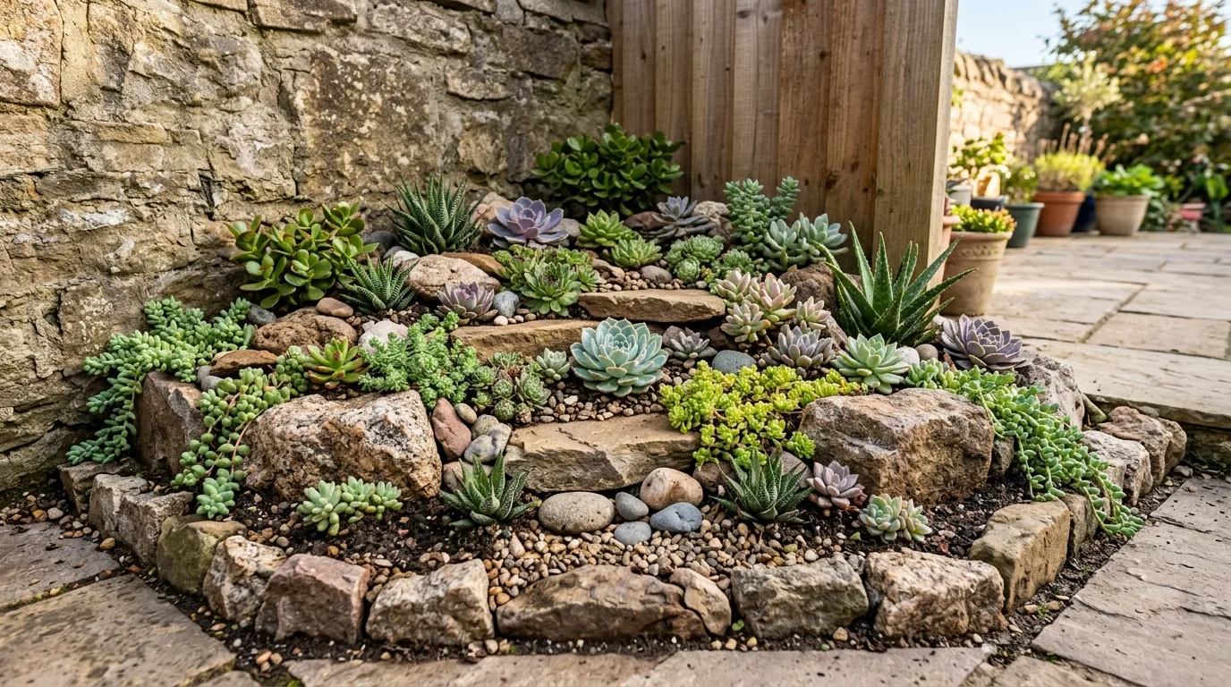 Jar Terrarium With Layered Stones